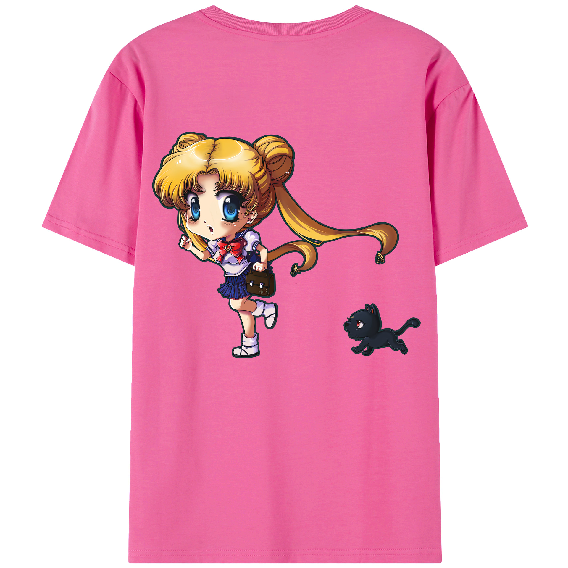 （画像用） 美少女戦士セーラームーン 愛野 美奈子 あいの みなこ Sailor Moon Aino Minako レディース半袖Tシャツ(バックプリント)